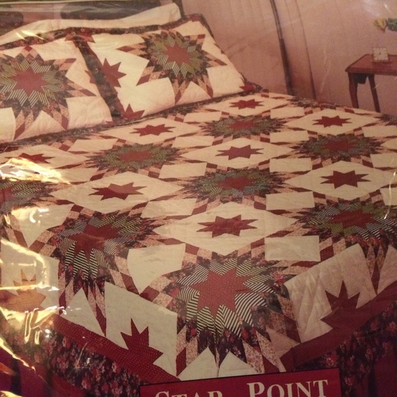 Star Point Patchwork Quilts - King Country Quilt - Picture 2 of 8